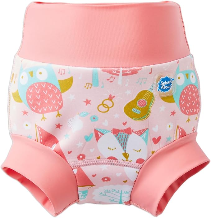 Splash About Happy Nappy Reusable Swim Diaper, Owl & The Pussycat, 3-6 Months
