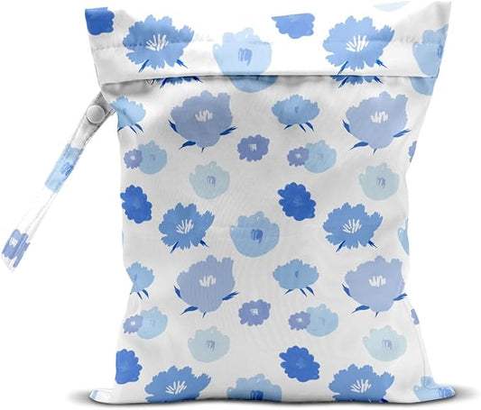 Wet Bag, Wet Dry Bag, Wet Bag for Swimsuit, Travel, Beach, Pool, Diapers, Dirty Yoga Gym Clothes, Toiletries, Makeup Bag, Waterproof Reusable Cute Daisy Floral Flower