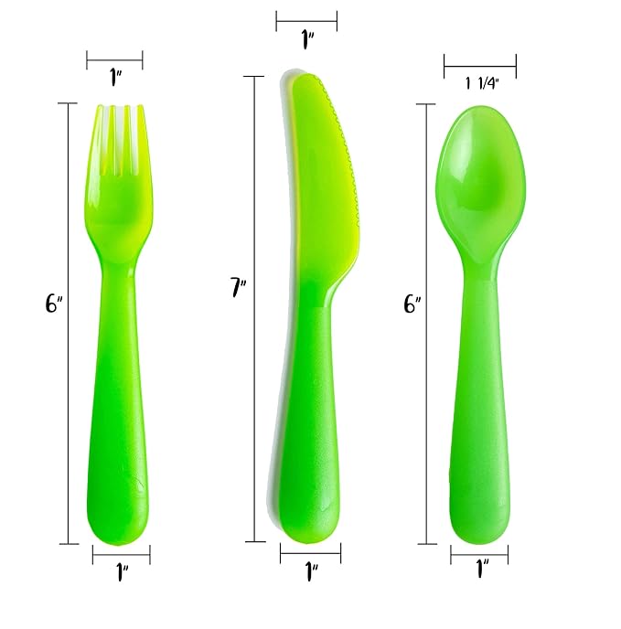 CCuddly Hippo Flatware (Purple, Pink, Orange, Yellow, Green, Blue, 54 Pieces)