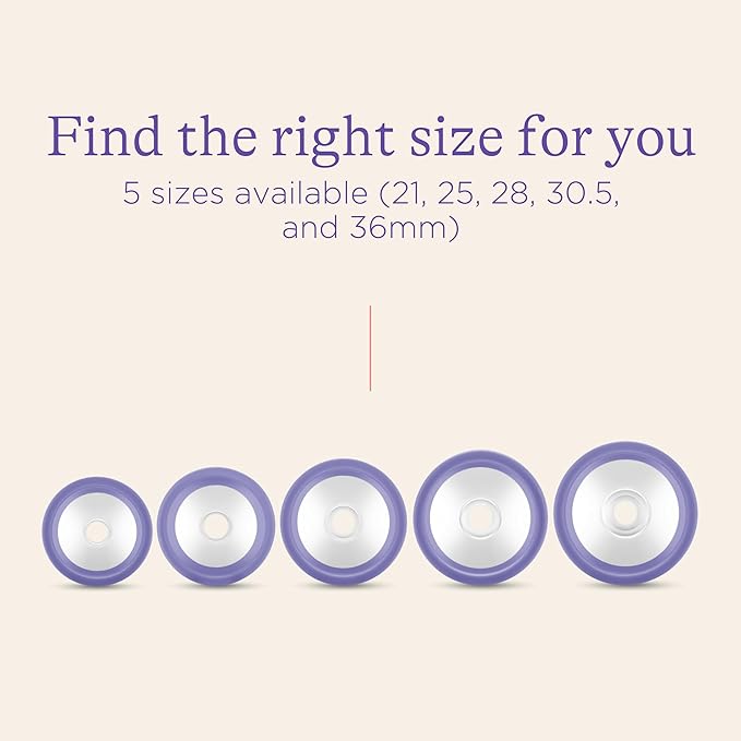Lansinoh ComfortFit Breast Pump Flanges, Size 28mm, 2 Count