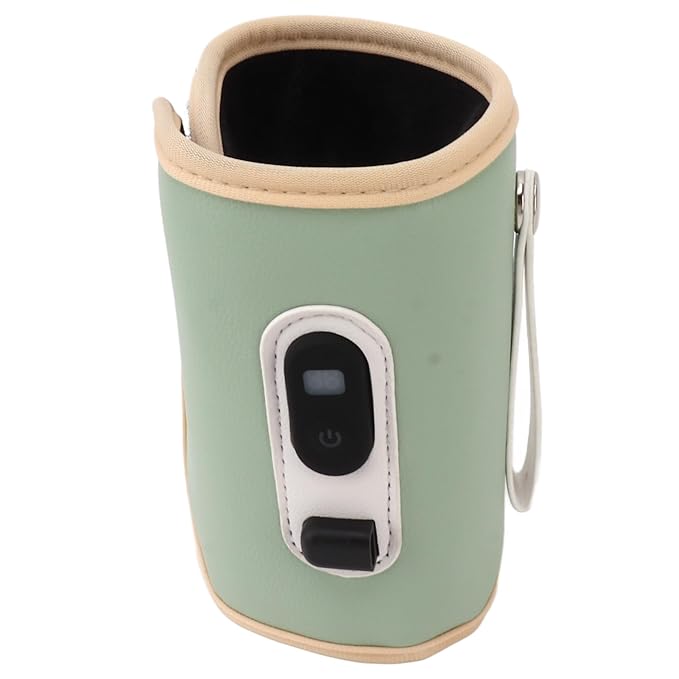 USB Bottle Warmer, Portable 5 Speed Adjustable Bottle Warmer for Breast Milk (Green)