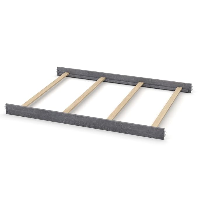 Full-Size Conversion Kit Bed Rails for Oxford, Soho, Ozlo & Avalon Baby Convertible Cribs - Solid Wood - Toddler and Adult Rail for Full-Size Bed - Nursery & Baby Furniture (Canyon Gray, Hook-On Kit)