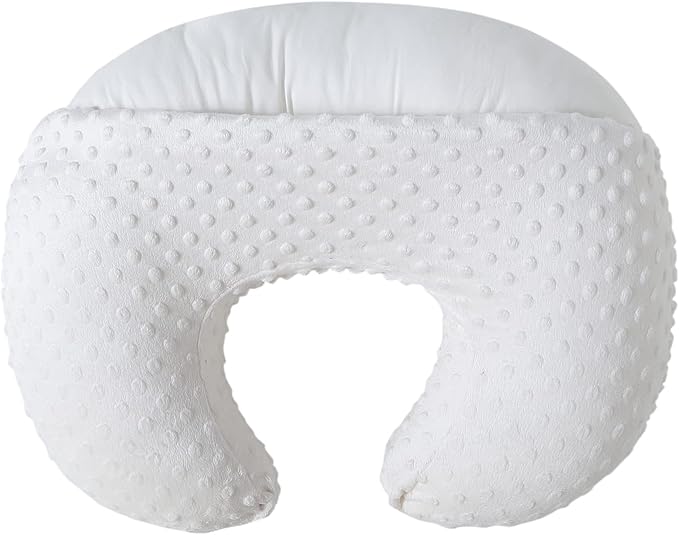 Baby Nursing Pillow Cover, Nursing Pillow Slipcovers for Breastfeeding Moms, Ultra-Soft Fit Standard Infant Nursing Pillows for Infant Newborn Baby Boy Girl (Cloud Dancer)