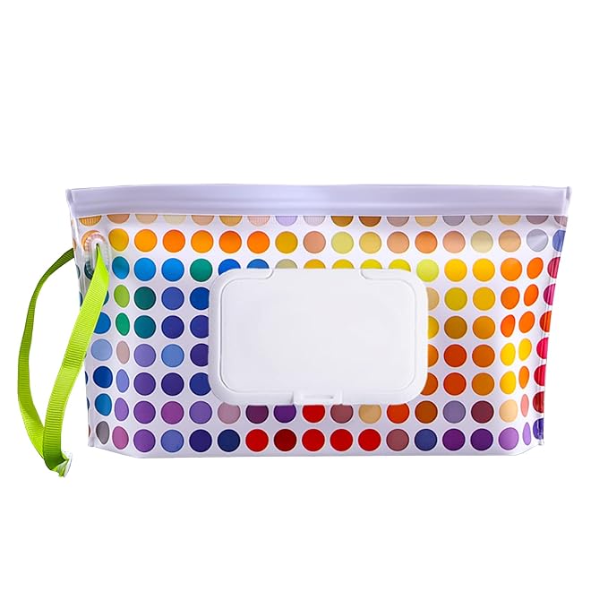 2 Pack Reusable Wipes Pouch Portable Wipes Dispenser Refillable Wipes Container Lightweight Travel Wipes Case Baby Wipes Holder for Diaper Bag
