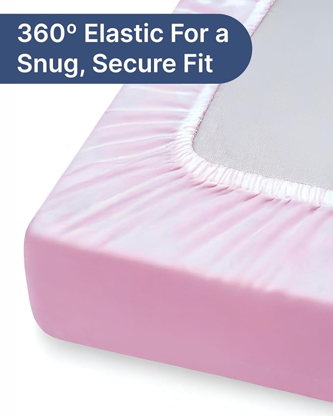 Changing Pad Cover - Pack of 2 Soft Unisex Diaper Change Microfiber Table Sheets - Fits 32"x16" Contoured Pad - Changing Pad Cover for Baby Boys & Girls - Snug, Machine Washable - Oeko-Tex, Pink Duo