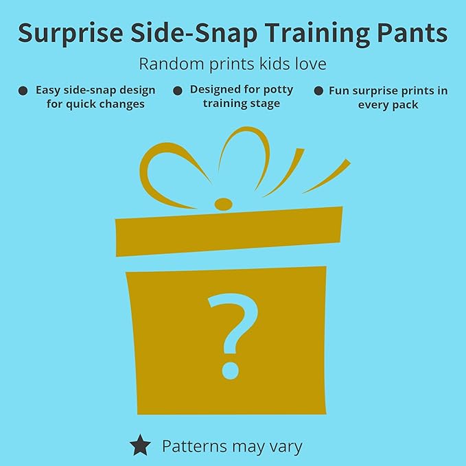 BIG ELEPHANT Random Color Toddler Training Pants 6 Pack, Potty Training Underwear for Boys and Girls