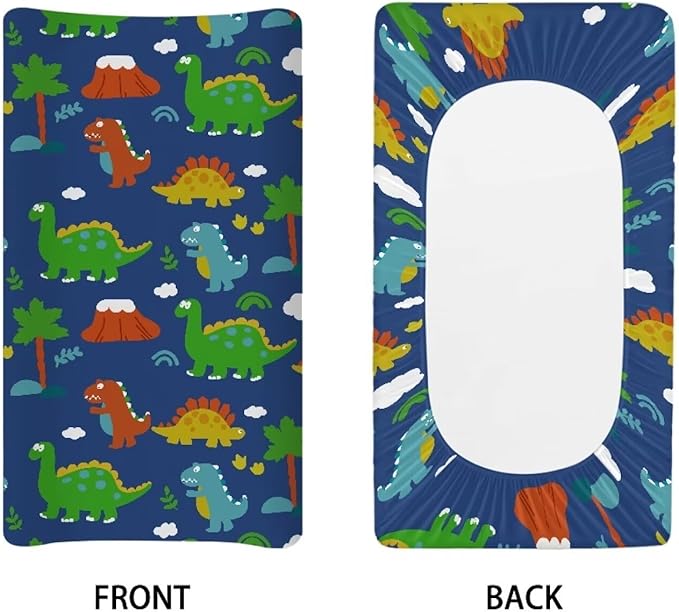 Dinosaur Tree Changing Pad Cover Lightweight Cozy Changing Table Cover for Boys Girls Soft Nursery Pad Change Cover Dust Cover Comfy Stretchy Sheet Crib Mat