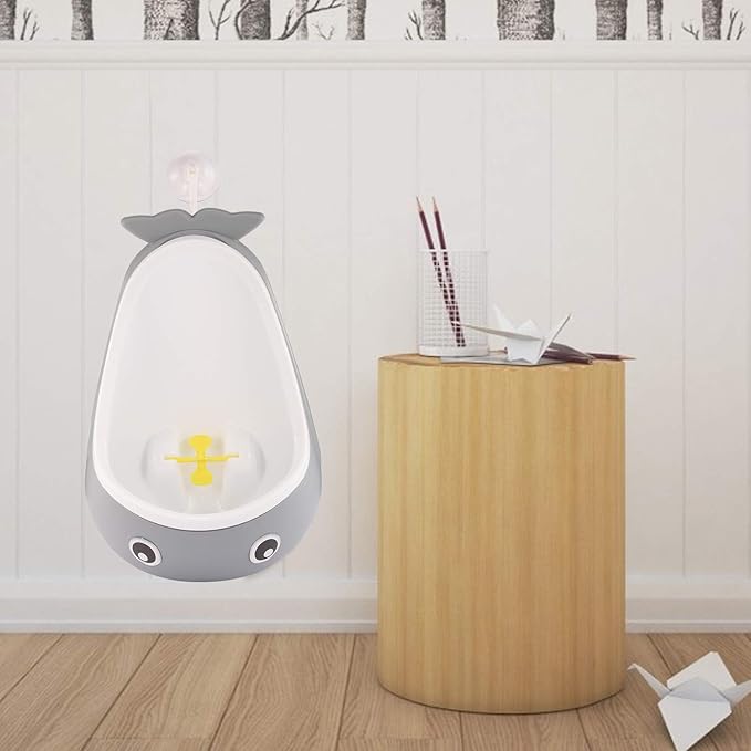 Potty Training Urinal for Boys - Cute Whale Training Urinal/Potty Urinal Pee Trainer Urine(Grey Whale)