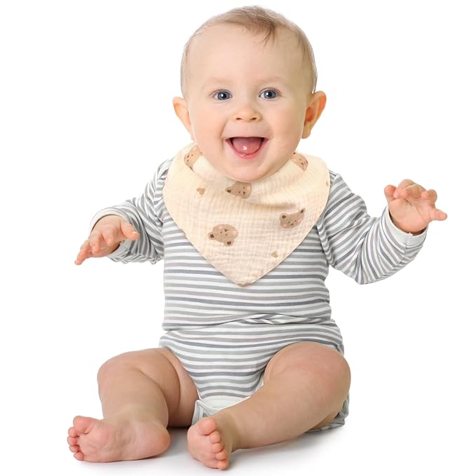 Accmor 2pcs Formula Dispenser+ 10 pcs Muslin Baby Bandana Drool Bibs Set
