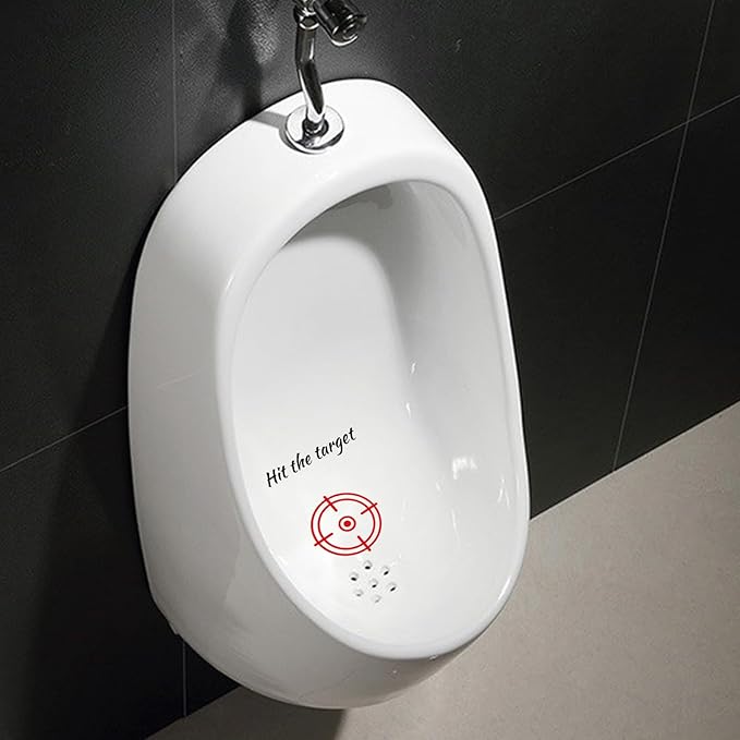 TESWEY 10PCS Toilet Target Aiming Stickers, Multicolor Target Design for Toilet Training, Bathroom & Restroom