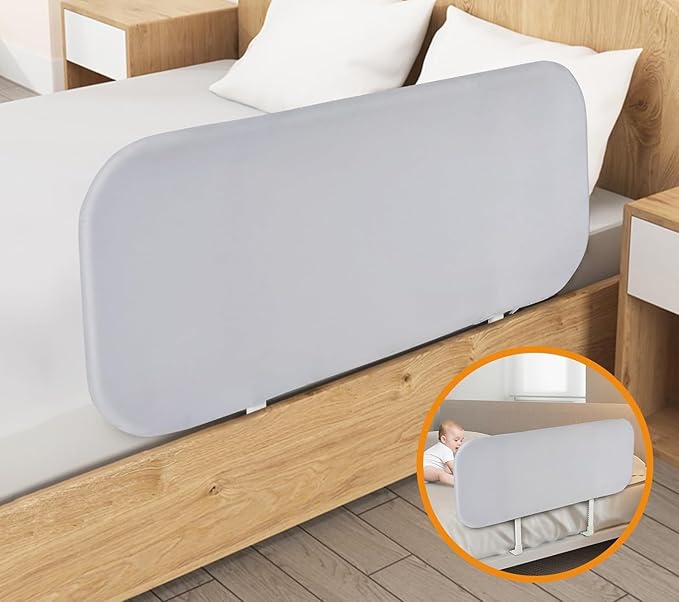 Toddler Bed Rails for Travel - Baby Guard Bed Rail Portable for Crib, Twin, Queen, Full, King Size Beds - Easy to Assemble, Safety Bed Side Rail for Toddlers and Kids （78.74 Inch）