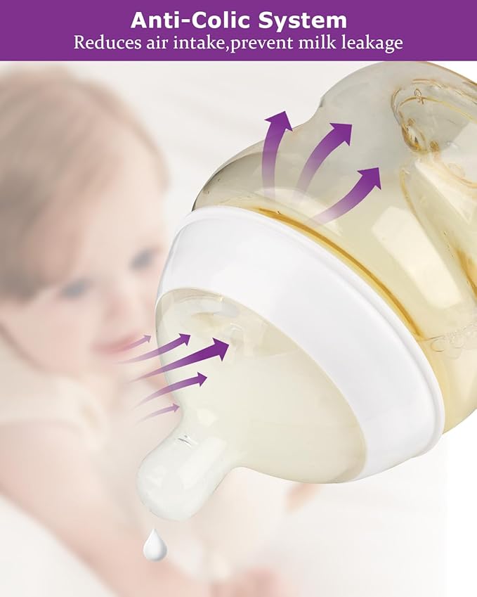 6Pack Silicone Nipples for Tommee Tippee Natural Start Anti-Colic Bottles &Advanced Anti-Colic Bottles,Closer to Nature Bottle,Fast Flow,Size 3 Nipple,6m+