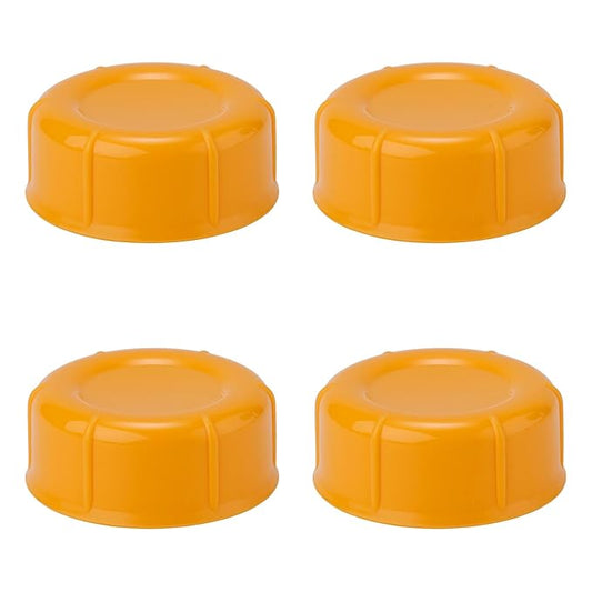 4pcs Travel Bottle Caps for Dr Brown & Medela Bottles, BPA Free Narrow Baby Bottle Lids Replacement No Leak Storage Cap Accessories Parts for Ameda Evenflo Gerber Baby Bottles (Orange)