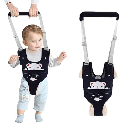 Baby Walking Harness Adjustable Handheld Kids Walker Helper Assistant Belt for Learning Walk Trainer Tool Walking Wing,Dark Blue