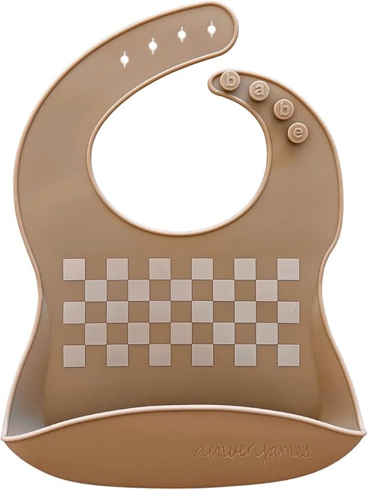 Denver James Silicone Feeding Bibs | Dishwasher Safe. Waterproof. Adjustable.