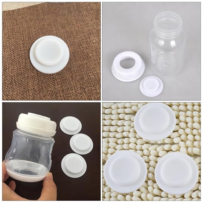 TOYANDONA 10Pcs Silicone Replacement Gaskets for Milk Storage Bottles Leak-Proof Seal Rings Flexible High-Temperature Resistant Pads for Standard Bottle Mouths
