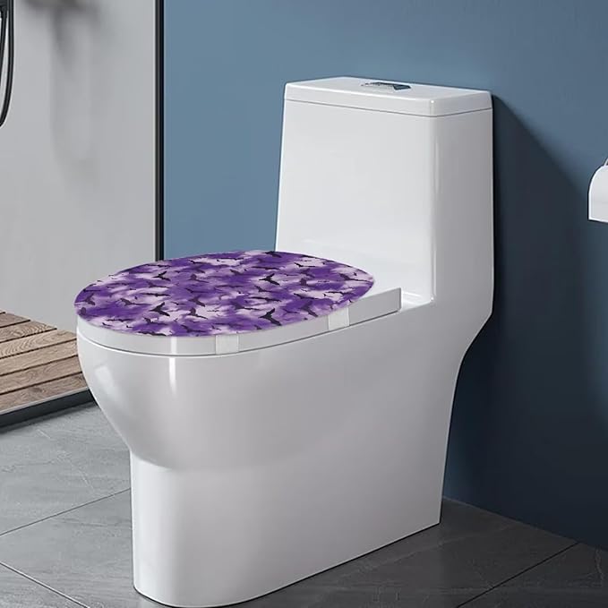 Halloween Toilet Lid Covers Polyester Fabric Breathable Toilet Seat Covers for Bathroom Soft, Dustproof Seat Covers Keep Clean Tidy Fits Most Toilet Cover Seat