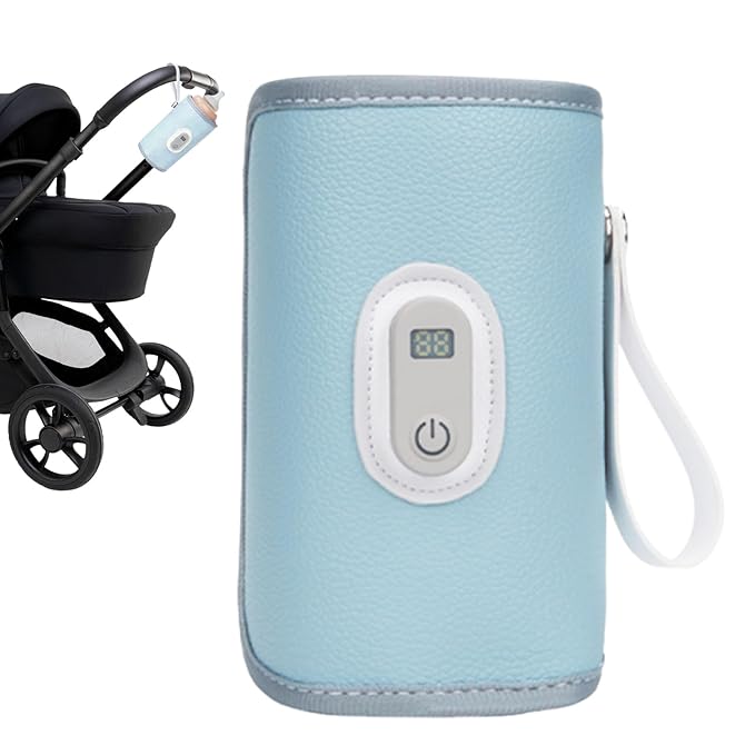 Rechargeable Bottle Warmer - Portable Milk Warmer, Fast Heating Bottle Warming for Breastmilk & Water | Precise Temperature Control, Digital Display for Travel, Mom & Dad, Home Nursery
