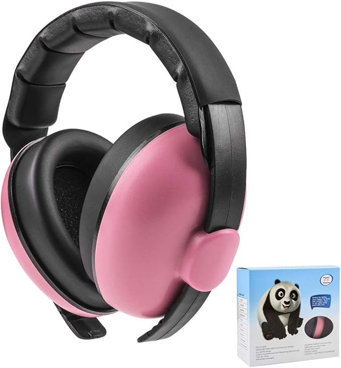 Solar-Power Baby Noise Cancelling Headphones, Ear Protection Earmuffs for 0-3 Years Kids