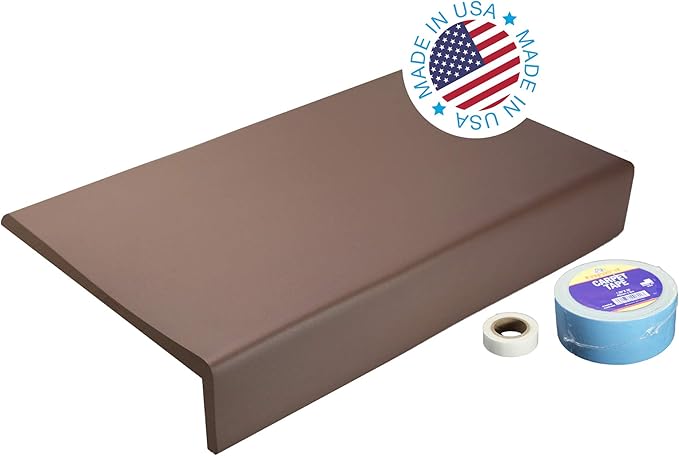 Kidkusion Soft Seat Edge Cushion | Made in USA | 12" | Brown | Fireplace Safety Cushion | Hearth Pad