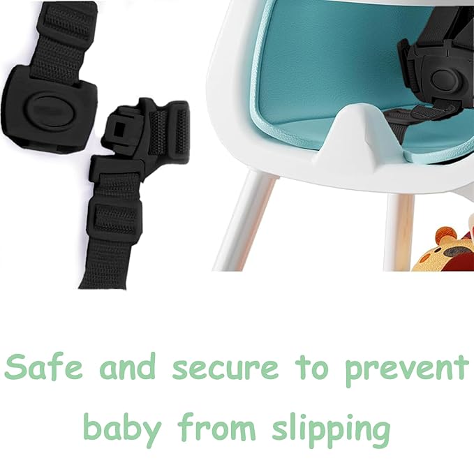 5 Point Harness Seat Belt Strap Belt for High Chair,Seatbelt Crotch Cushion Shoulder Pads,Harness Strap Belt Kit with Shoulder Pads & Guarding Pad