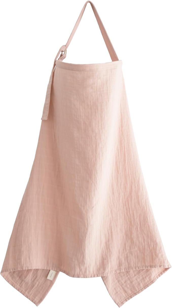 mushie Nursing Cover (Blush) | 100% Breathable Organic Cotton | Breastfeeding Privacy
