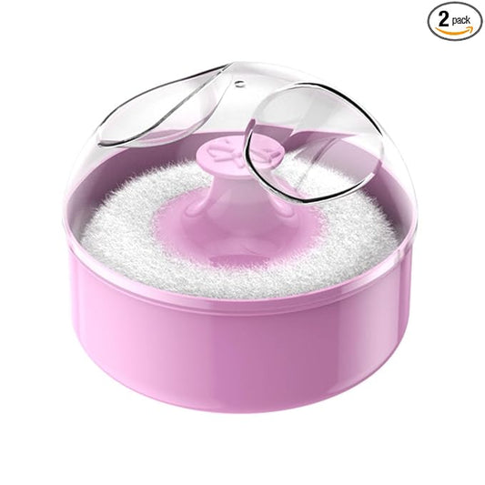 Powder Puff with Case Body Cosmetic Powder Puff Empty Loose Powder Box Container Body Powder Puff