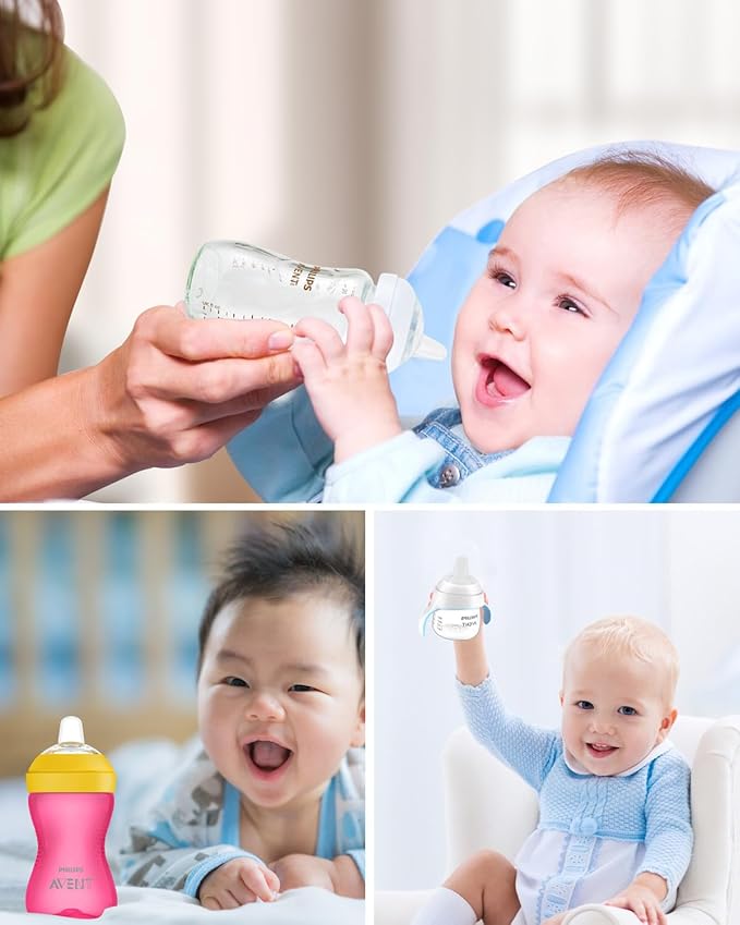Sippy Spout Nipples for Philips Avent Natural Baby Bottles, My Grippy Spout Sippy Cup & Natural Trainer Sippy Cup, Soft 100% Silicone, 6m+, 2 Count