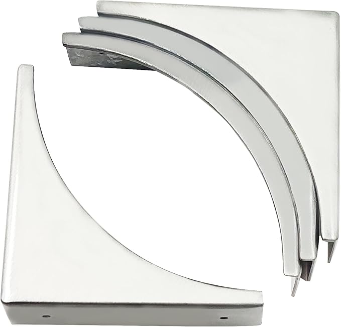 4Pcs Box Corner Protector, glrovazas Decorative Metal Corner Protectors Silver Corner Covers Edge Safety Bumpers for Box Table Desk, Furniture Corner Cover Guard Corner Furniture Hardware