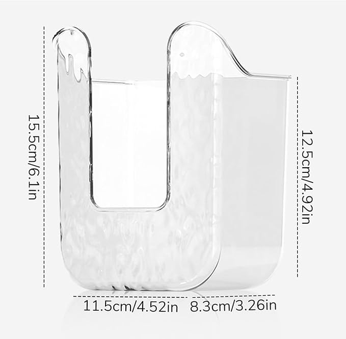 2 Pcs Bathroom Toilet Wall-Mounted Wet Wipes Dispenser Kitchen Wipes Wall Mount Storage Box (Transparent White)
