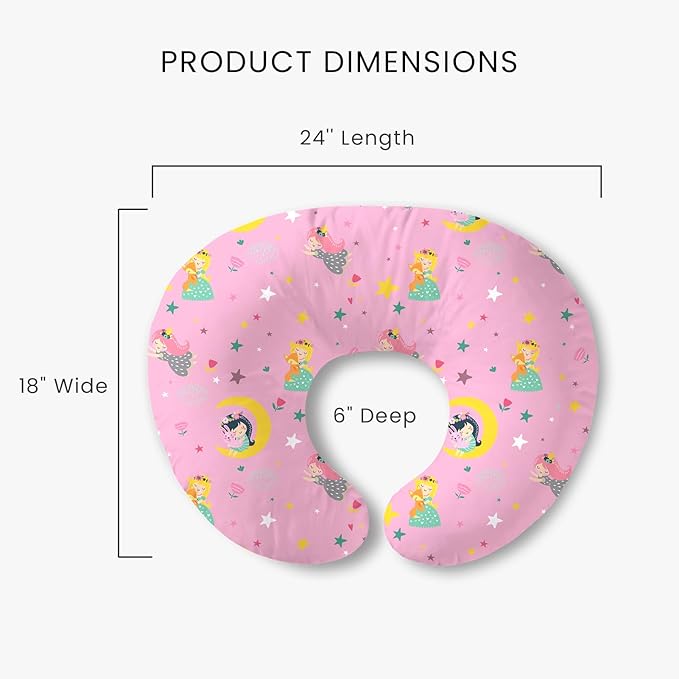 Plushii Nursing Pillow for Breastfeeding, Soft and Supportive Breastfeeding Pillow for Mom and Baby, Cute Feeding Pillow with Removable Cover for 0–12 Months, Moon Fairy