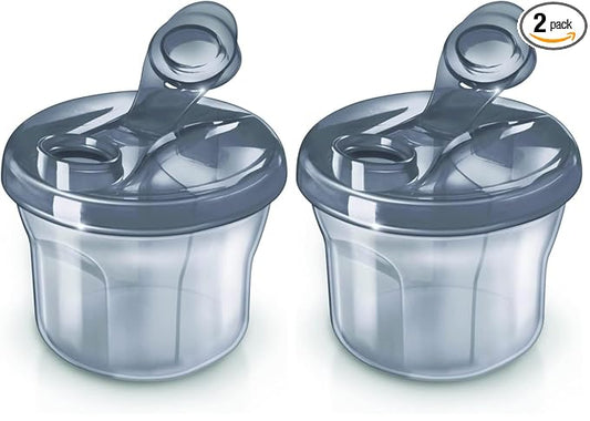 Philips AVENT Powder Formula Dispenser and Snack Cup for Unisex Baby,Grey,SCF135/18,(Pack of 2)
