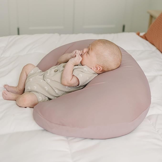 Konssy 2 Pack Nursing Pillow Covers, Stretchy and Soft Nursing Cover for Breastfeeding Pillows, Pillow Slipcover for Baby Girls Boys Newborn (Butterfly Dreams, Taupe)