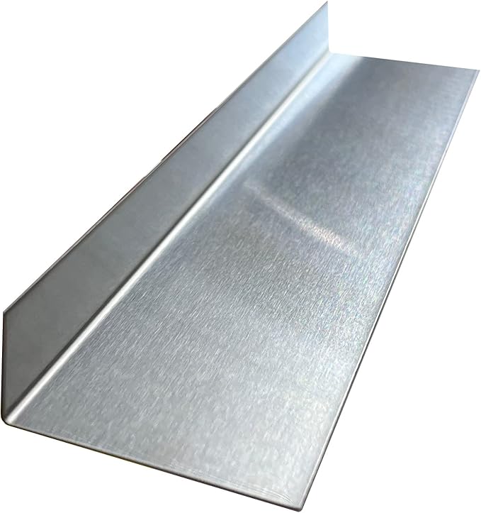 Brushed 304 Stainless Steel Universal Gap Filler Finishing Angle Trim Kit Elements (Inner Finish, 1" x 2.5" x 36")