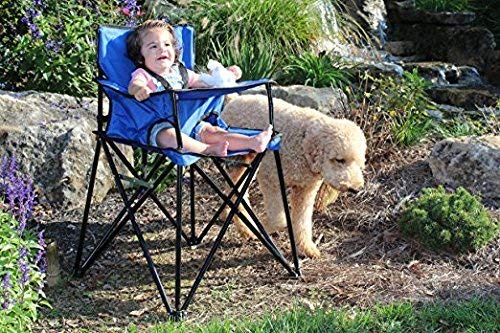 ciao! baby Portable High Chair for Travel, Fold Up High Chair with Tray, Blue