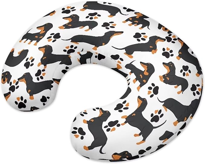 Dachshund Nursing Pillow Cover Cozy Nursing Slipcover Soft Breastfeeding Pillow Slipcover Nursing Pillow Case Skin-Friendly U-Shaped Hidden Zipper Design