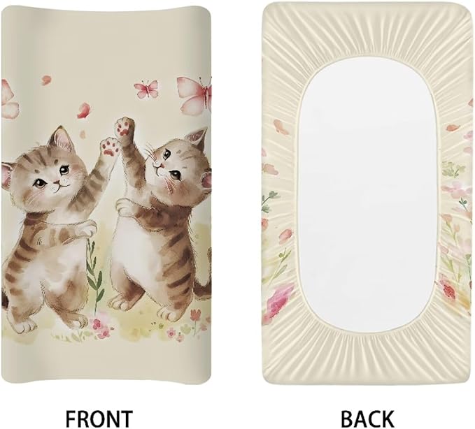 Happy Catspard Baby Changing Pad Cover Lightweight Soft Diaper Changing Cover Stretchy Breathable Waterproof Nursery Pad Change Cover