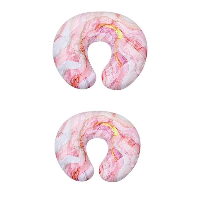 Pink Marble Print Nursing Pillowcase Baby Breastfeeding Slipcover Infant Newborn Nursery Bottle Pillowcase Comfortable and Easy to Clean