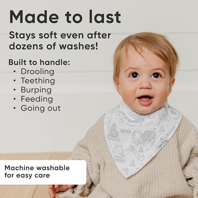 Copper Pearl Baby Bandana Bibs, 4 Pack