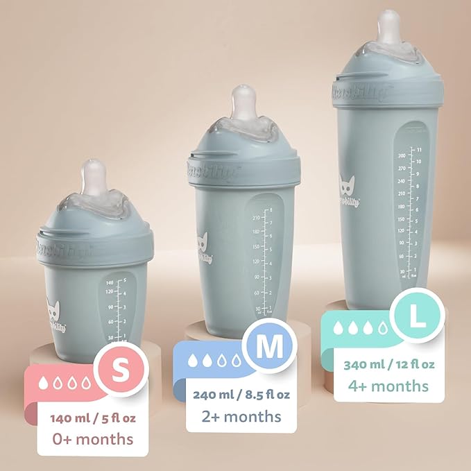 Herobility Anti-Colic Baby Bottles 8.5 fl oz/240ml - Pack of 3 Plastic Baby Bottles, Fast Flow Plastic Bottles, Breast-Shaped Teat for Breastfed Babies, Small Baby Bottles, Swedish Design, Batman