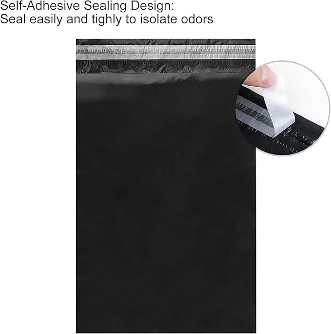 Adult Diaper Disposal Bags, Set of 100 Dirty Diaper Bags Disposable, Self-adhesive Seal, Waterproof and Leak-proof, Discreetly Hide Personal Elderly Diapers, Seal Odor, Black