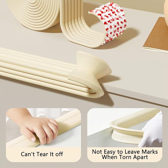 WIGING Foam Safety Strips, L Type Safety Edge Protection Strip, Self-Adhesive Children Anti Collision Strip, Table Corners Cushion Bumper for Furniture Desk Worktop (Color : White, Size : 6m/19.68ft)