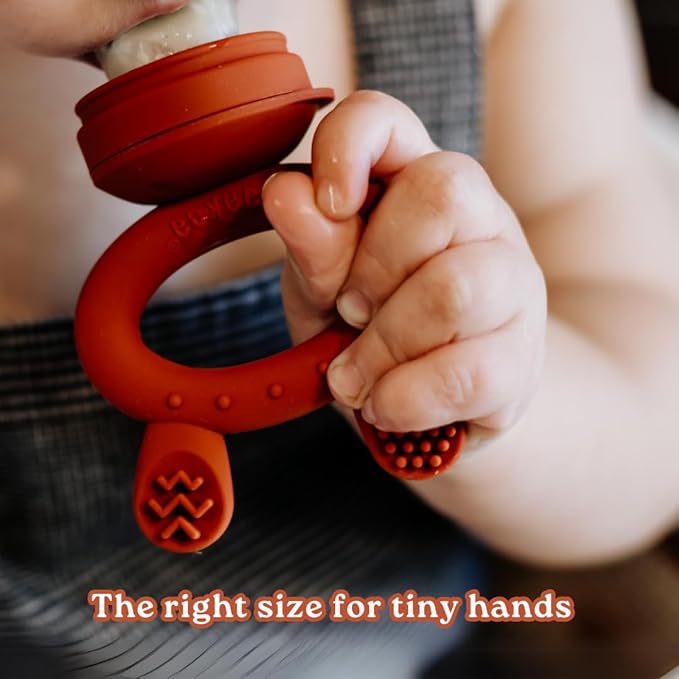 Haakaa Freeze-N-Feed Mini Combo – Baby Feeder – Silicone Nibble Tray – Breastmilk Popsicle Mold - Ideal for Self-Feeding & Teething Relief – 100% Food-Grade Silicone (Oat)