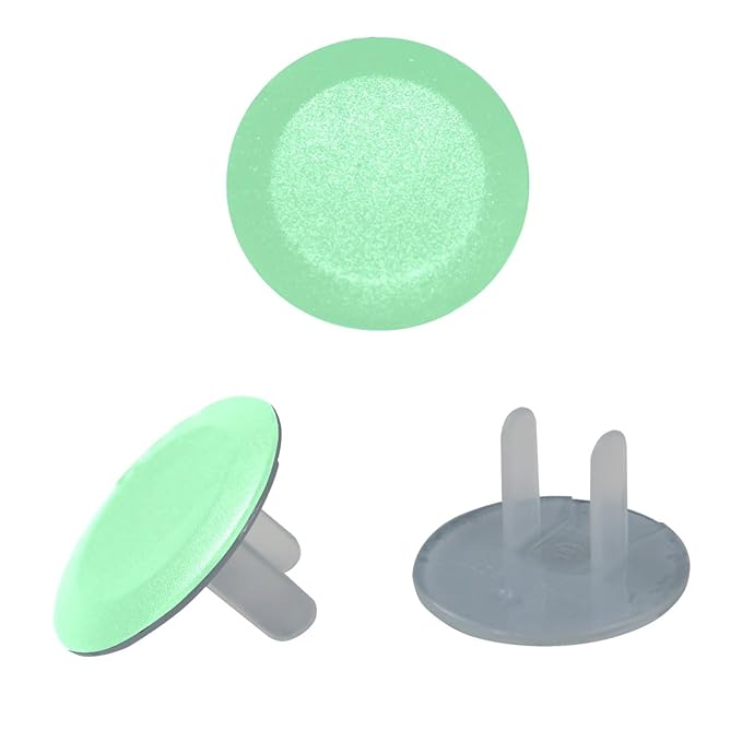 Pure Avocado Green Pattern Outlet Covers for Electrical Power Baby Proofing Wall Socket Protector Child Proof Outlet Protector - Electrical Insulation