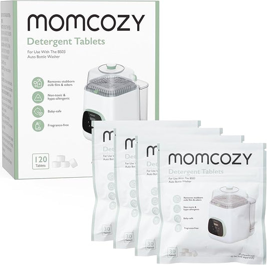 Momcozy Official Washing Block for Momcozy KleanPal Pro Baby Bottle Washer, 120 Detergent Tablets