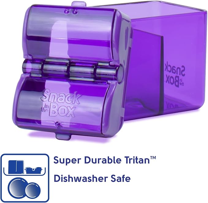 Precidio Design Snack in the Box NEW Little Finger-Friendly Eco-Friendly Reusable Snack Container (Purple) 1001PR