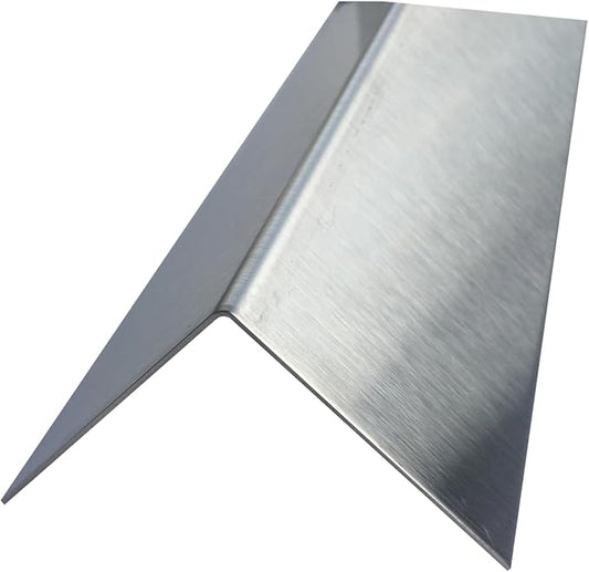 Brushed 304 Stainless Steel Corner Guards, 48" Wall Protectors, 20ga & 16ga, Available in 1/2" to 4", Multi-Pack Options (1, 2, 5, or 10) (5, 2 1/2 x 2 1/2, 20ga, No Hug Edges)