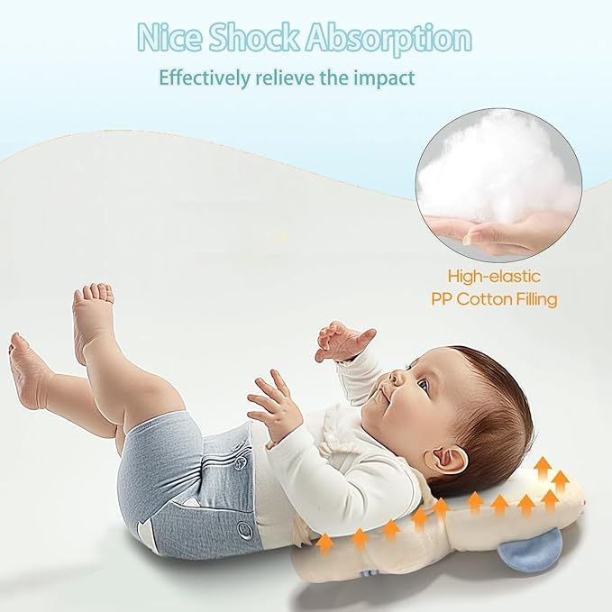 Baby Head Protector Backpack, Toddler Baby Head Protection Backpack with Baby Knee Pads Alarm Function for Walking & Crawling, Soft, Breathable and Wearing Safety Baby Head Protector- Yellow Chick