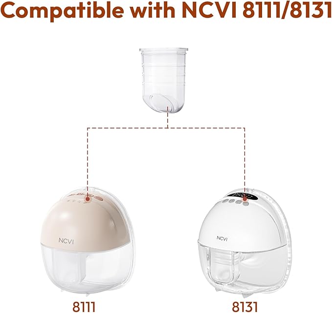NCVI Replacement Diaphragm Compatible with Hands Free Breast Pump 8111, Original Wearable Breastfeeding Pump Accessories, BPA Free, 2 PC
