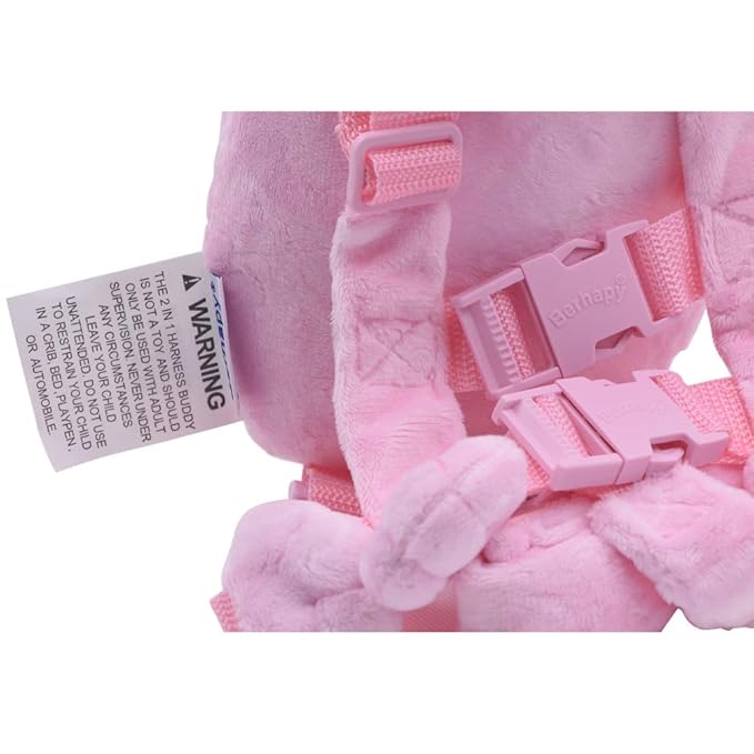 2 in 1 Dog Toddler Safety Harness Backpack Children's Walking Leash Backpack Pink Toddler Leash for Girls Kid Leash for 1-3 Years Old